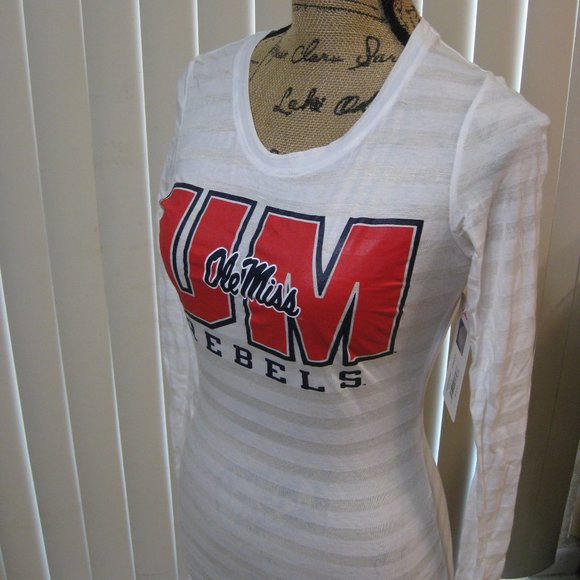 NWT KA Knights white red Ole Miss Rebels tee t shirt top S small - Picture 2 of 5